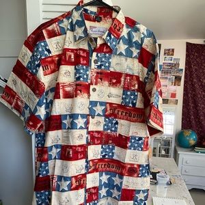 men’s patriotic button up